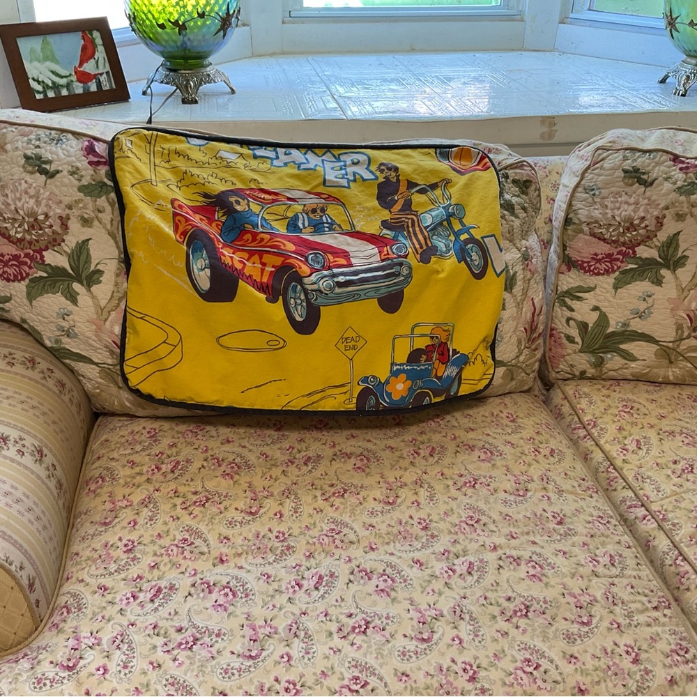 Vintage Hot Rod Pillow Cover